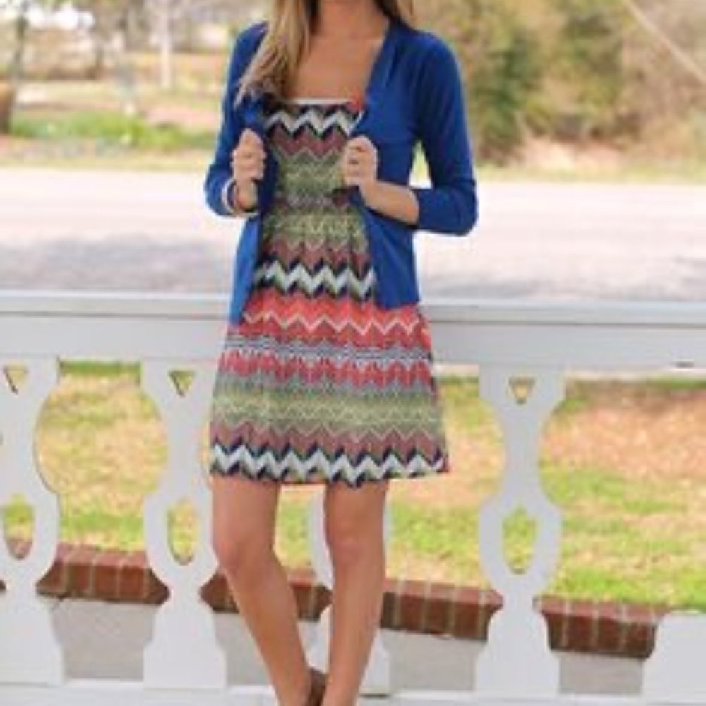 XTAREN Zig Zag Pattern Dress